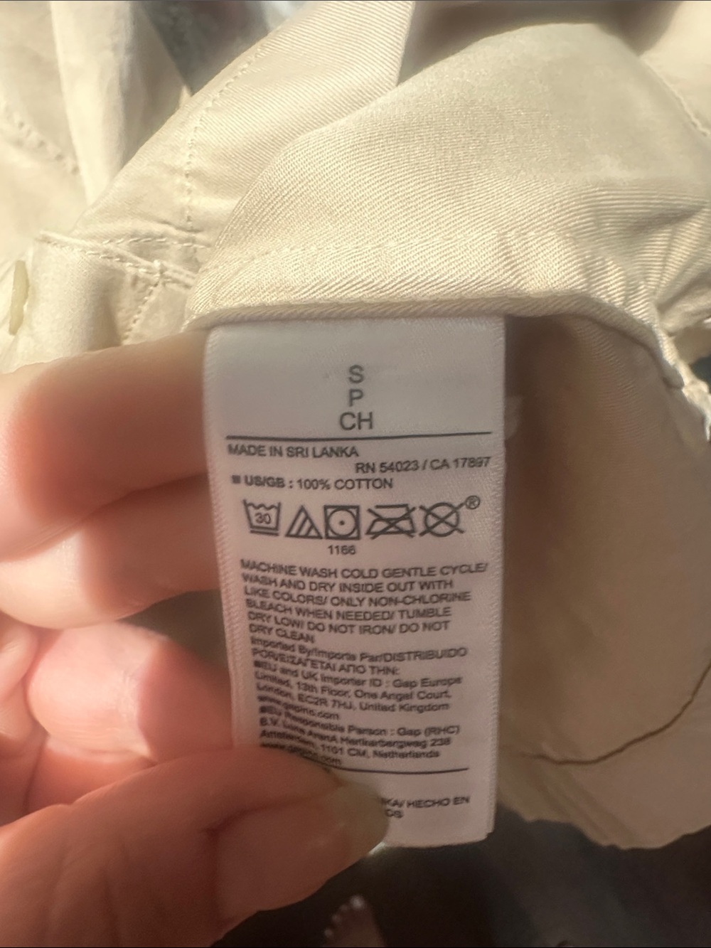 GAP Beige Button-Front Mini Dress with Square Ruching - Picture 5 of 5
